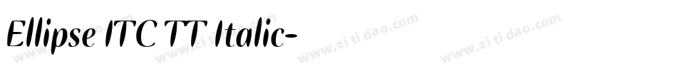 Ellipse ITC TT Italic字体转换